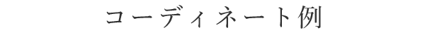 コーディネート例