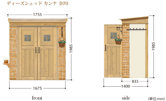 ディーズシェッド カンナ  D70 サイズ