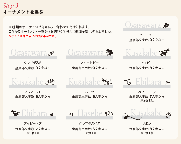 オーナメントを選ぶ