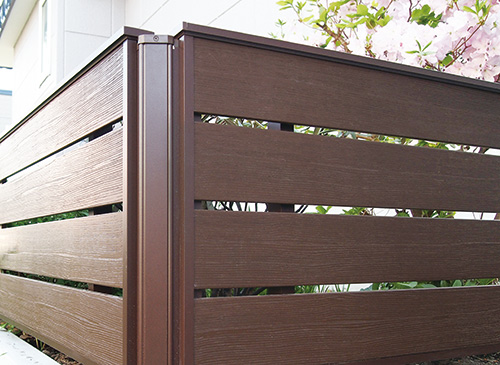 ベータウッドユニットフェンスコーナーカバー T-8 ブラックブラウン