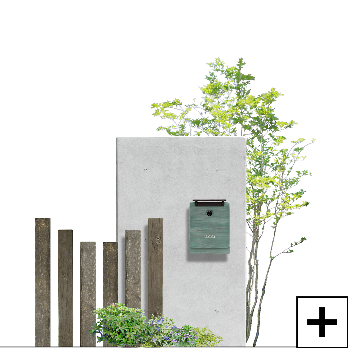 コンクレアAと植栽を合わせたモダン外構コーディネート